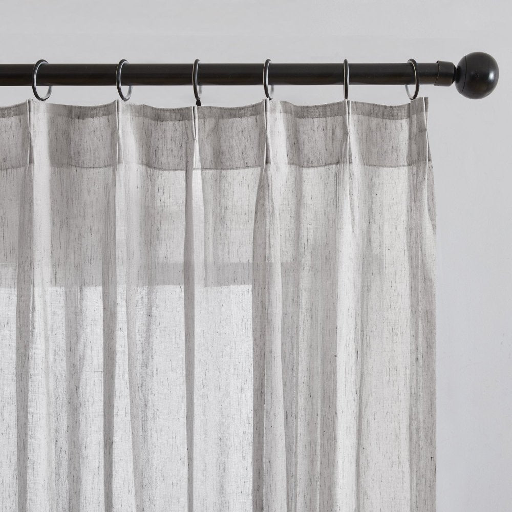 Sylvia Linen - Look Foil Sheer Curtains - Deconovo US