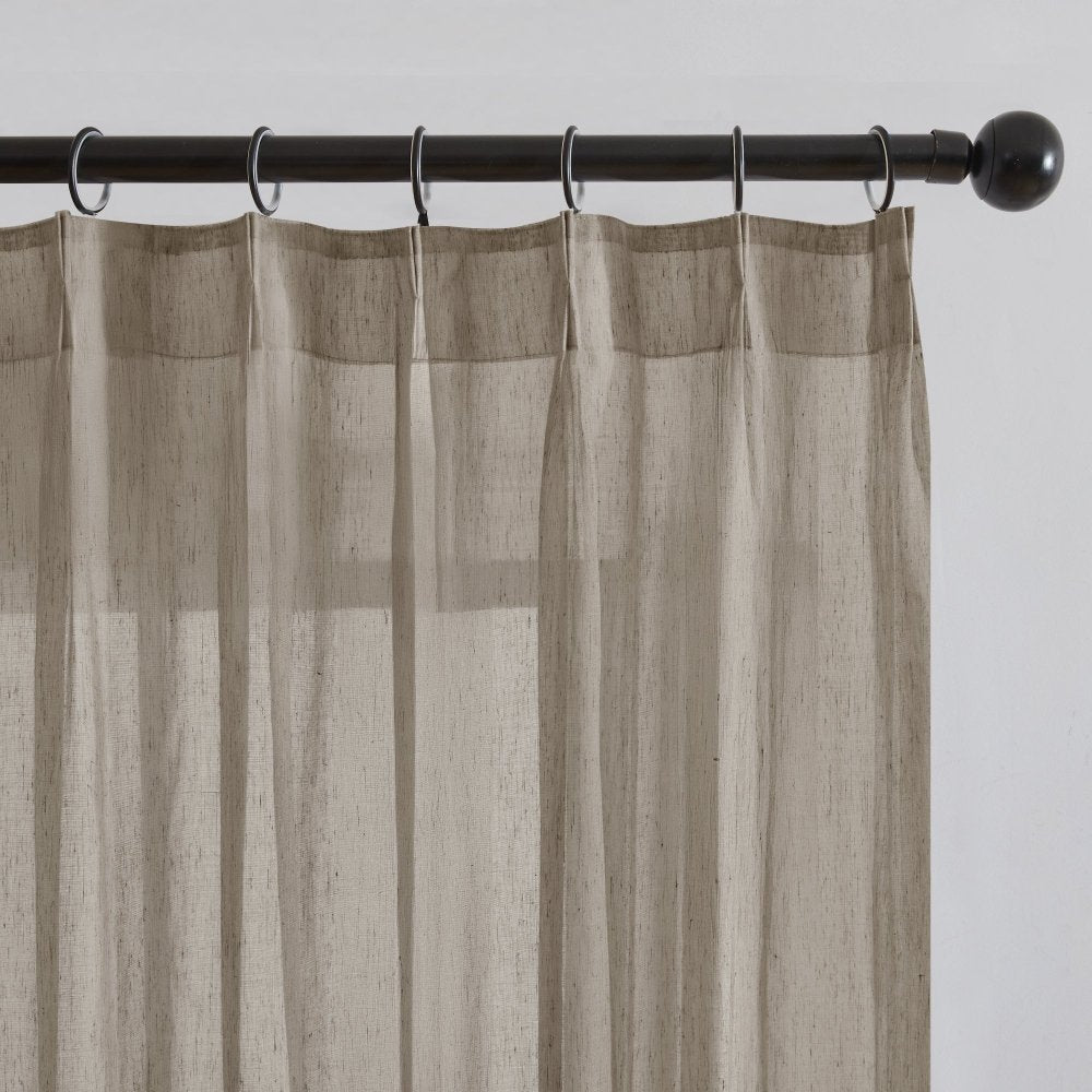 Sylvia Linen - Look Foil Sheer Curtains - Deconovo US