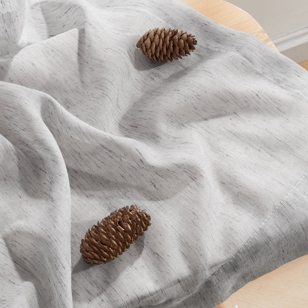 Sylvia Linen - Look Foil Sheer Curtains - Deconovo US