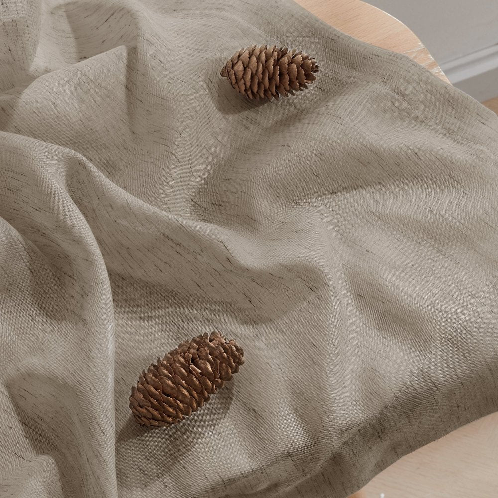 Sylvia Linen - Look Foil Sheer Curtains - Deconovo US