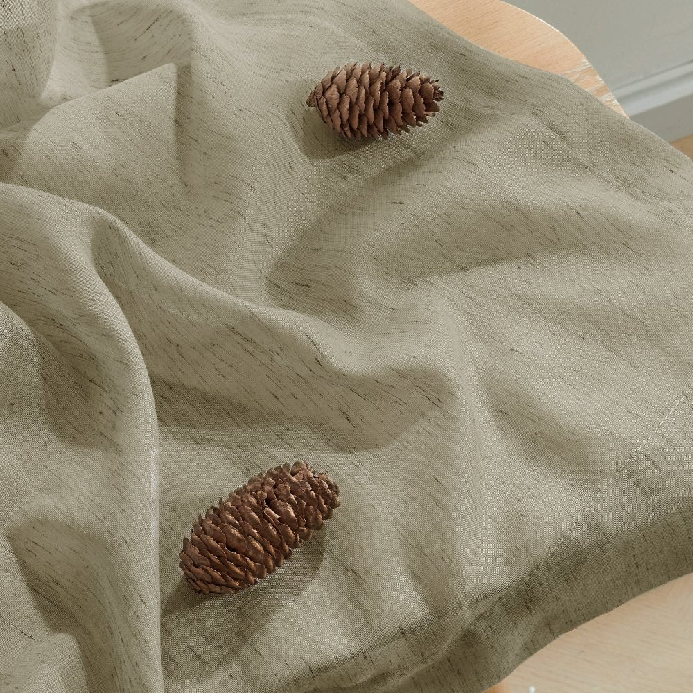 Sylvia Linen - Look Foil Sheer Curtains - Deconovo US