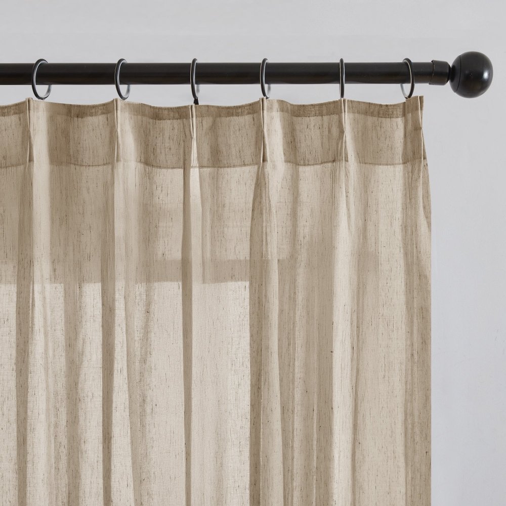 Sylvia Linen - Look Foil Sheer Curtains - Deconovo US