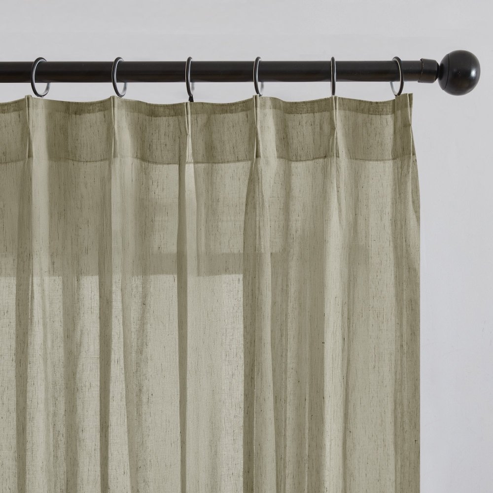 Sylvia Linen - Look Foil Sheer Curtains - Deconovo US
