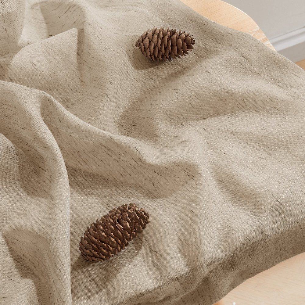 Sylvia Linen - Look Foil Sheer Curtains - Deconovo US
