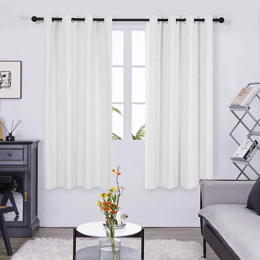 Deconovo Textured Linen 100% Total Blackout Curtains, 100% Sun Blockin ...