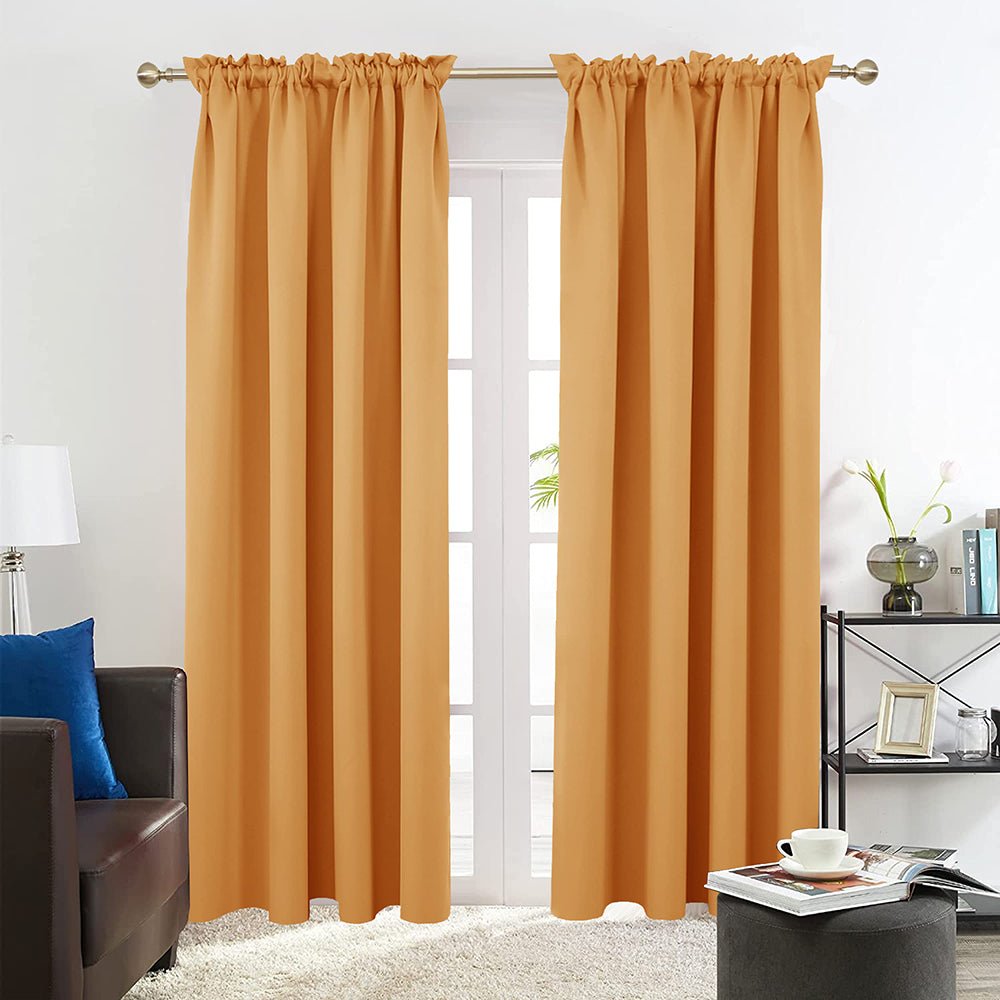 Deconovo Set Of 2 Solid Color Blackout Curtains - Rod Pocket – Deconovo US