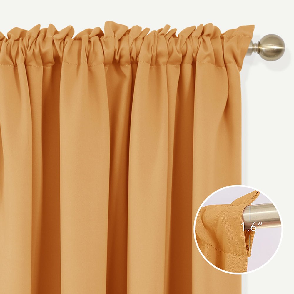 Deconovo Set Of 2 Solid Color Blackout Curtains - Rod Pocket – Deconovo US