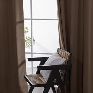 Thermal Insulated Blackout Curtains | Grommet/Eyelet Winter Energy Saving Drapes | 2 Deconovo Panels - Deconovo US