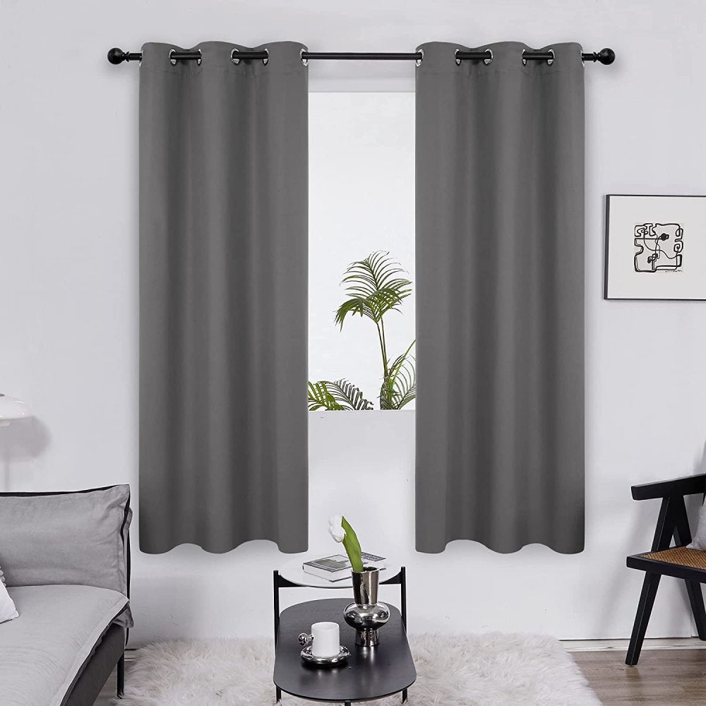 Thermal Insulated Blackout Curtains | Grommet/Eyelet Winter Energy Saving Drapes | 2 Deconovo Panels - Deconovo US